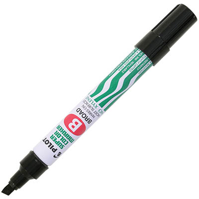 Image for PILOT SCA-B SUPER COLOUR PERMANENT MARKER CHISEL 4.0MM BLACK from Discount Office National