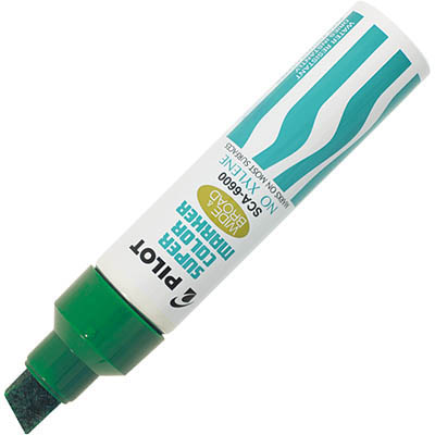 Image for PILOT SCA-6600 SUPER COLOUR JUMBO PERMANENT MARKER CHISEL BROAD 10.0MM GREEN BOX 12 from Office National Perth CBD