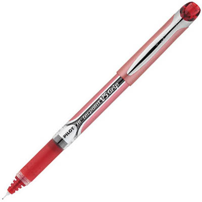 Image for PILOT V5 HI-TECPOINT GRIP LIQUID INK ROLLERBALL PEN FINE 0.5MM RED BOX 12 from PaperChase Office National