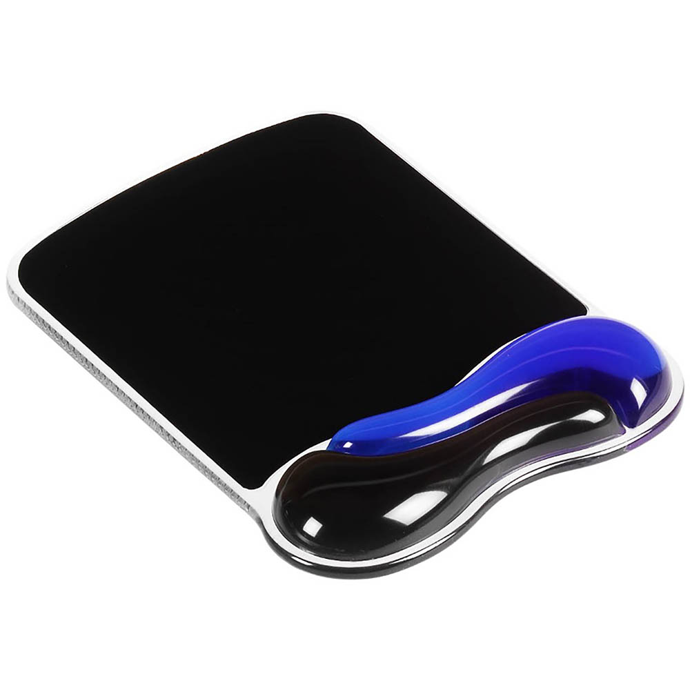 Image for KENSINGTON MOUSE PAD DUO GEL WITH WRIST REST BLACK/BLUE from Surry Office National