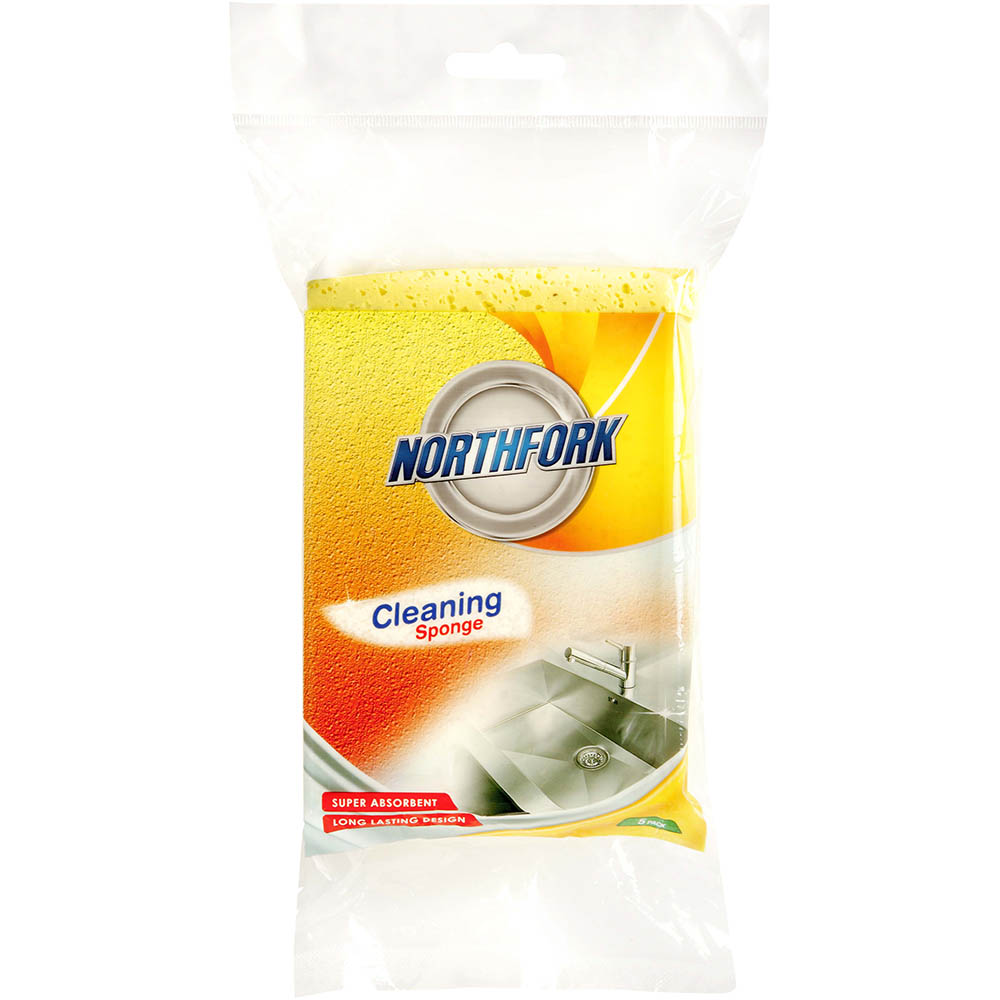 Image for NORTHFORK CLEANING SPONGES ASSORTED PACK 5 from OFFICE NATIONAL CANNING VALE