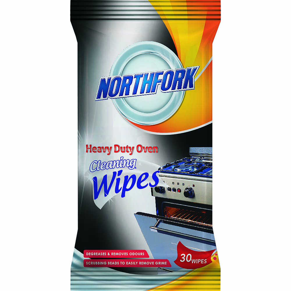 Image for NORTHFORK OVEN HEAVY DUTY CLEANING WIPES PACK 30 SHEETS from Office National Sydney Stationery