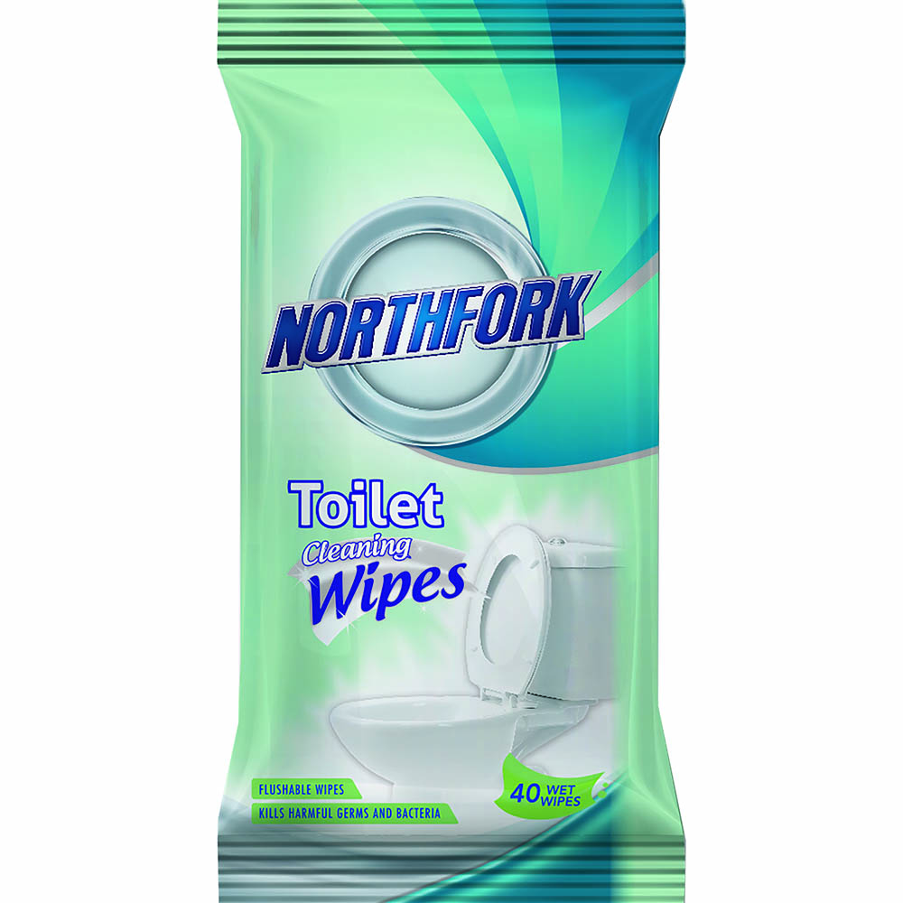 Image for NORTHFORK FLUSHABLE TOILET CLEANING WIPES PACK 40 SHEETS from Discount Office National