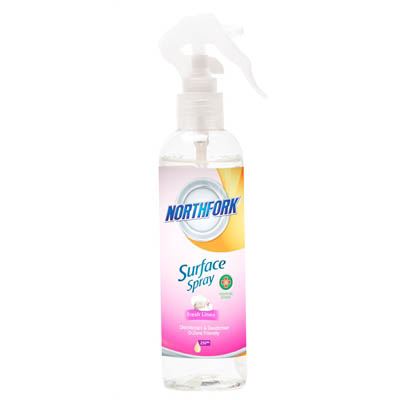 Image for NORTHFORK DISINFECTANT SURFACE SPRAY FRESH LINEN 250ML from Surry Office National