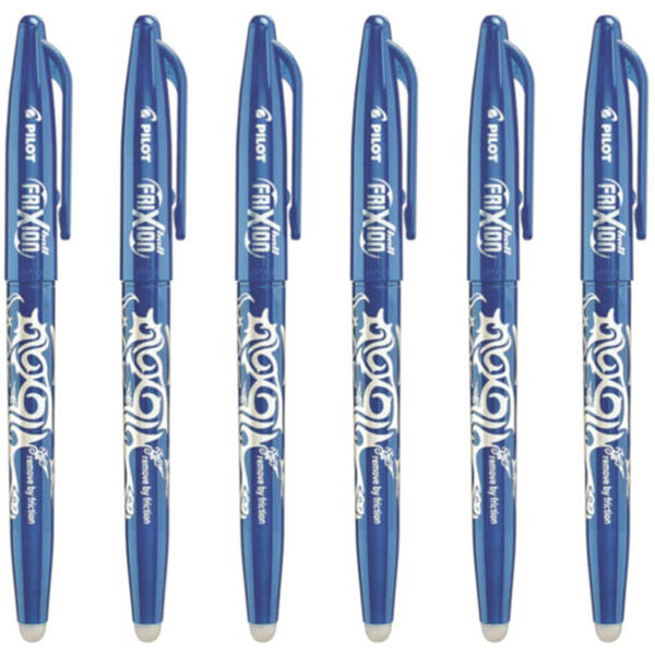 Image for PILOT FRIXION ERASABLE GEL INK PEN 0.7MM BLUE PACK 6 from Office National Limestone Coast