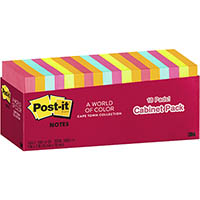 post-it 654-18ctcp notes 76 x 76mm cape town cabinet pack 18