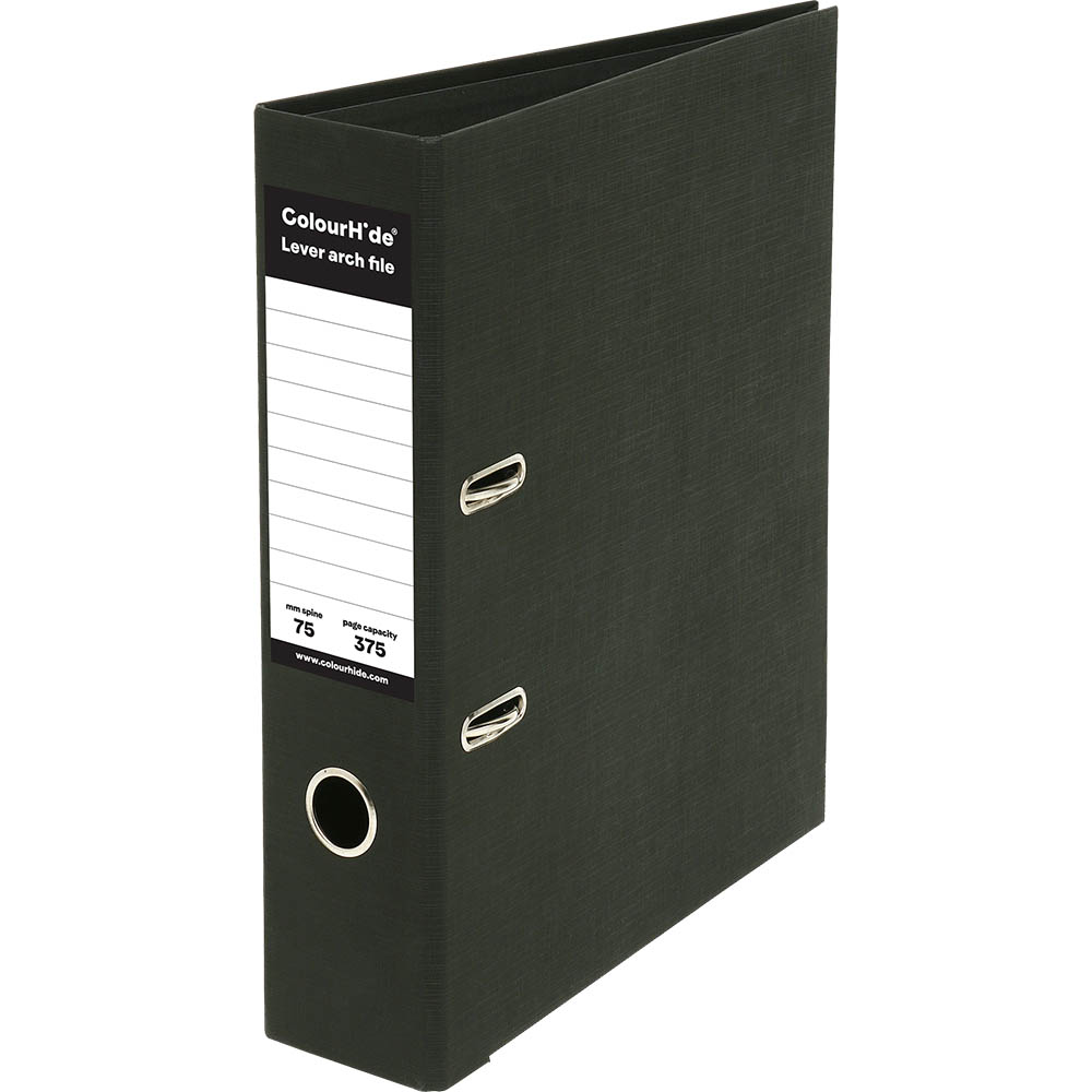 Image for COLOURHIDE LEVER ARCH FILE PE A4 BLACK from Connelly's Office National