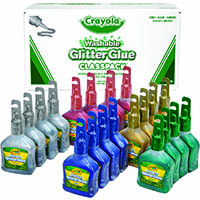 crayola washable glitter glue 113g classpack 20