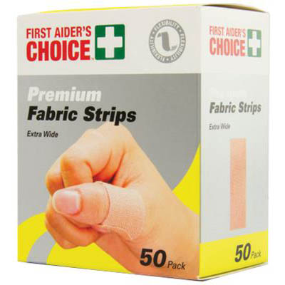 Image for FIRST AIDERS CHOICE PREMIUM FABRIC STRIPS BOX 50 from PaperChase Office National