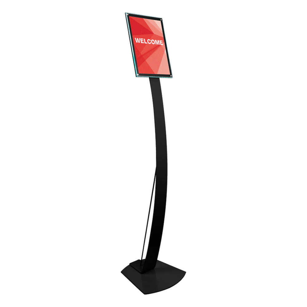 Image for DEFLECTO CONTEMPORARY DISPLAY FLOOR STAND A4 BLACK from Aztec Office National