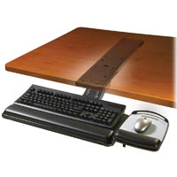 3m akt180le keyboard tray with adjustable sit/stand arm black