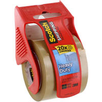 scotch 143 super strength heavy duty packaging tape with dispenser 50.8mm x 20.brown