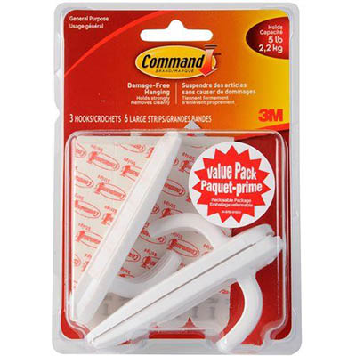 Image for COMMAND ADHESIVE HOOKS AND CLIPS LARGE VALUE PACK from Pirie Office National