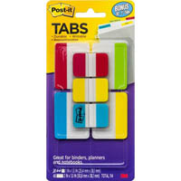 post-it 686-vad2 durable filing tabs solid assorted value pack 114