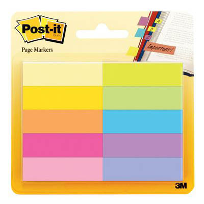 Image for POST-IT 670-10AB PAPER PAGE MARKERS 13 X 44MM ASSORTED PACK 10 from Our Town & Country Office National