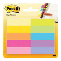 post-it 670-10ab paper page markers 13 x 44mm assorted pack 10