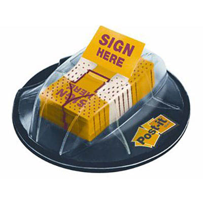 Image for POST-IT 680-HVSH SIGN HERE FLAGS DESK GRIP DISPENSER YELLOW PACK 200 from Aztec Office National