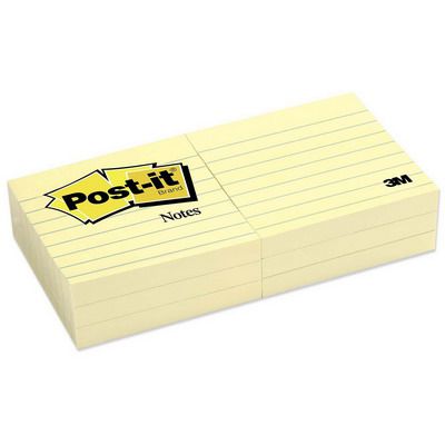 Image for POST-IT 630-6PK LINED NOTES 76 X 76MM CANARY YELLOW PACK 6 from Angletons Office National