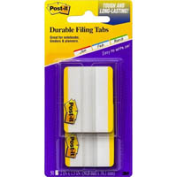 post-it 686f-50yw durable filing tabs lined 50mm yellow pack 50