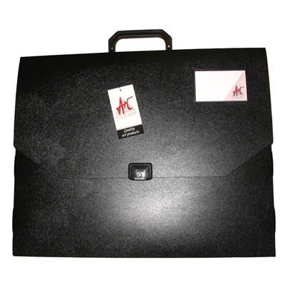 Image for COLBY ART CARRY CASE PP EMBOSSED WITH HANDLE AND CLIP A3 BLACK from OFFICE NATIONAL CANNING VALE