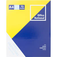office national business sheet protectors heavy duty 70 micron a4 box 100