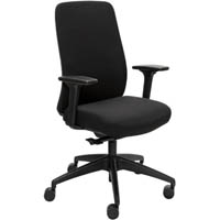 buro vela task chair high back arms black