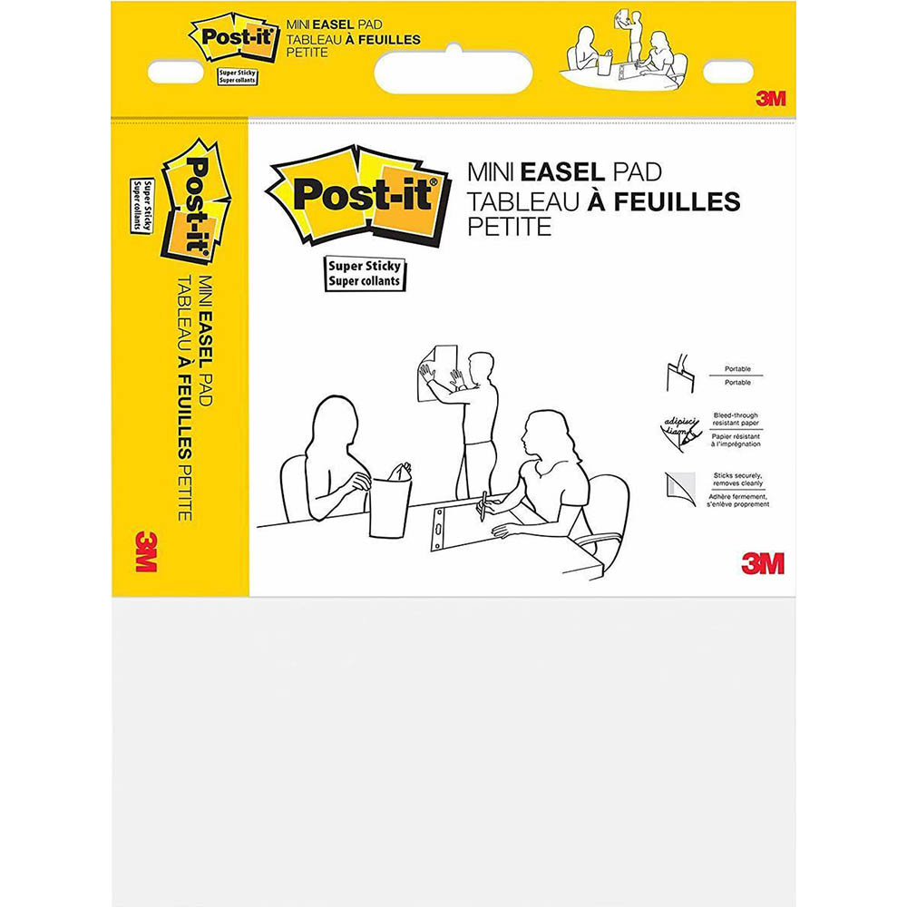 Image for POST-IT 577SS SUPER STICKY MINI EASEL PAD 381 X 475MM WHITE from BACK 2 BASICS & HOWARD WILLIAM OFFICE NATIONAL