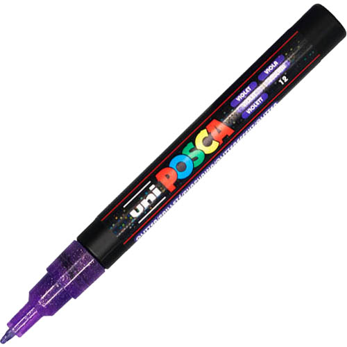 Image for POSCA PC-3M PAINT MARKER BULLET FINE 1.3MM GLITTER VIOLET from Office National Perth CBD