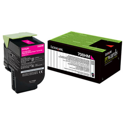 Image for LEXMARK 70C8HM0 708HM TONER CARTRIDGE HIGH YIELD MAGENTA from Office National
