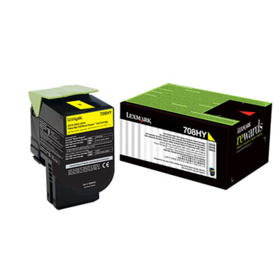 Image for LEXMARK 70C8HY0 708HY TONER CARTRIDGE HIGH YIELD YELLOW from Office National