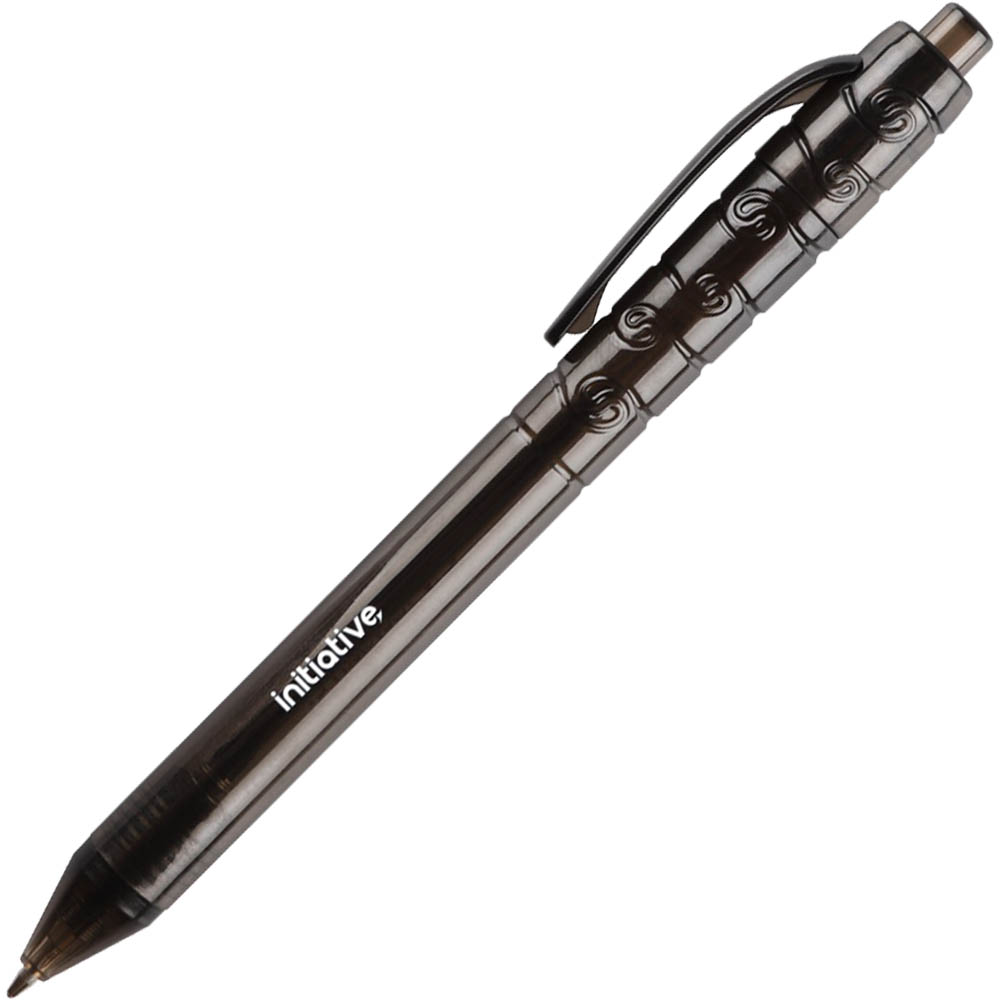 Image for INITIATIVE ECOWISE RECYCLED RETRACTABLE BALLPOINT PEN 1.0MM BLACK BOX 12 from Discount Office National