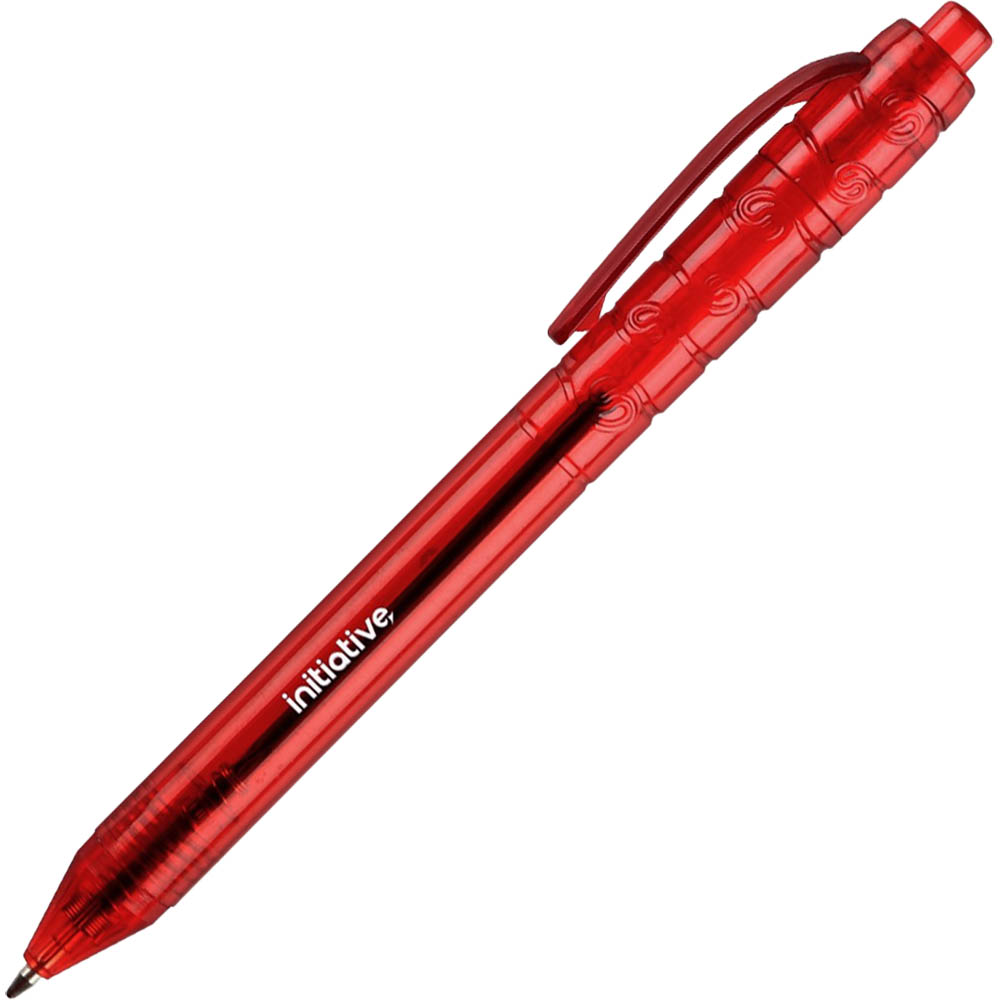 Image for INITIATIVE ECOWISE RECYCLED RETRACTABLE BALLPOINT PEN 1.0MM RED BOX 12 from Emerald Office Supplies Office National