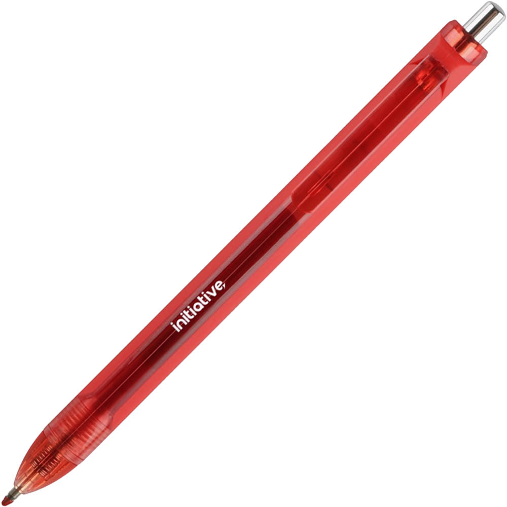 Image for INITIATIVE GEL INK RETRACTABLE BALLPOINT PEN 0.7MM RED BOX 12 from Emerald Office Supplies Office National