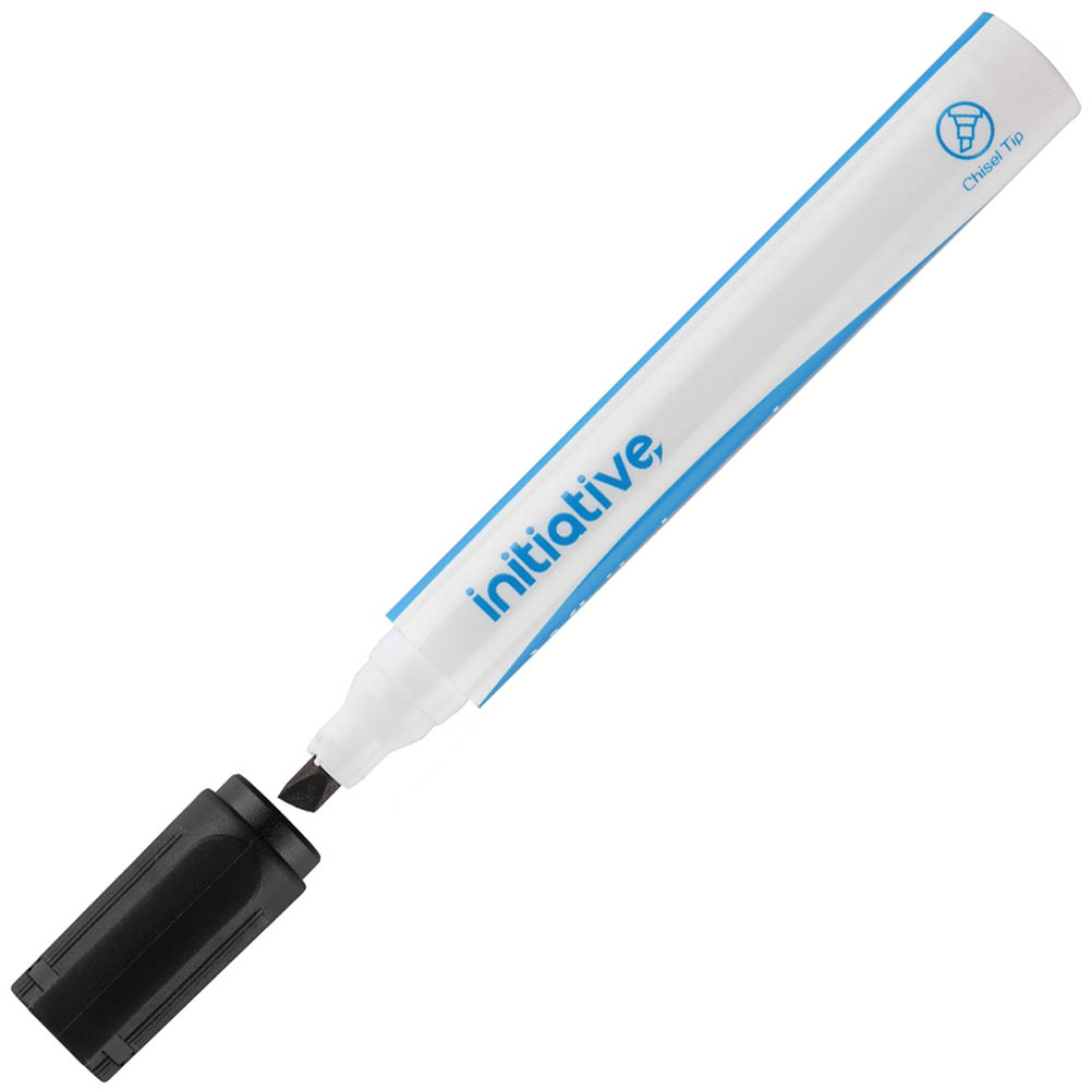 Image for INITIATIVE WHITEBOARD MARKER CHISEL 5MM BLACK from PaperChase Office National