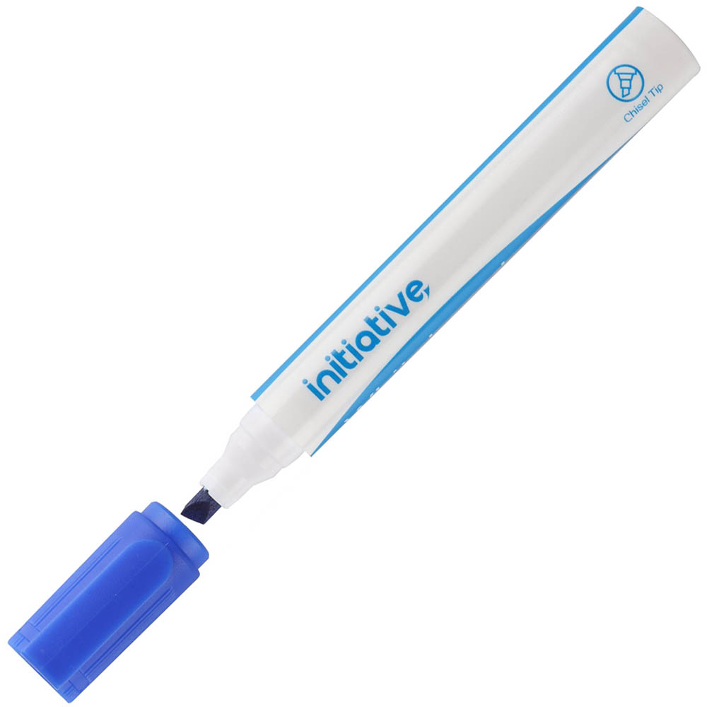 Image for INITIATIVE WHITEBOARD MARKER CHISEL 5MM BLUE from Aztec Office National Melbourne