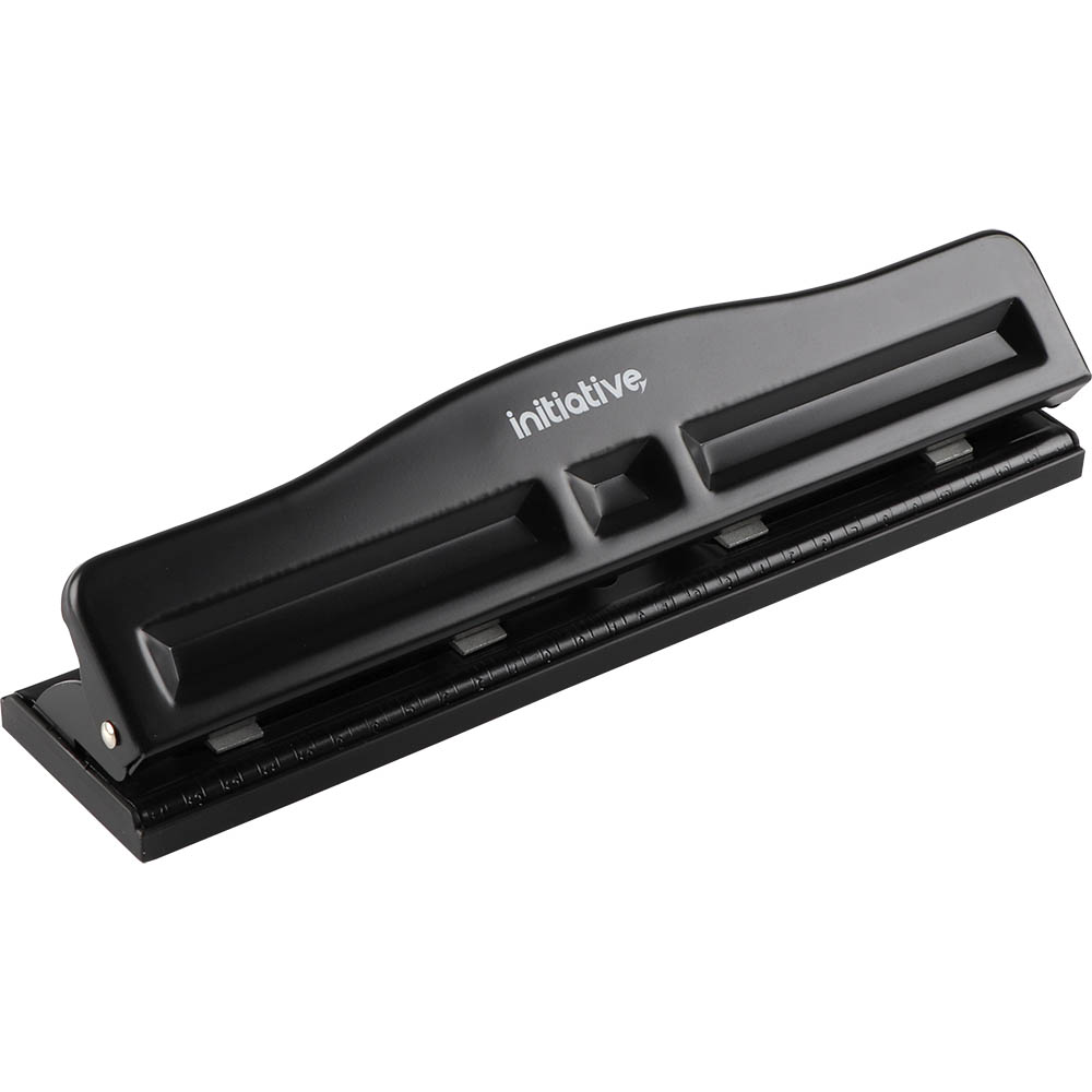 Image for INITIATIVE 4 HOLE PUNCH 12 SHEET BLACK from Ezi Office Supplies Gold Coast Office National