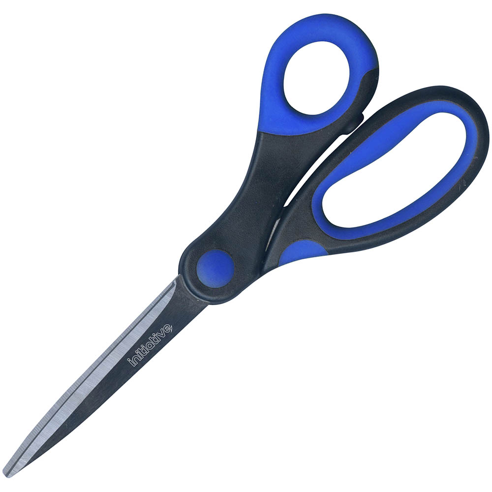 Image for INITIATIVE SOFT GRIP SCISSORS 185MM BLACK/BLUE from Express Office National
