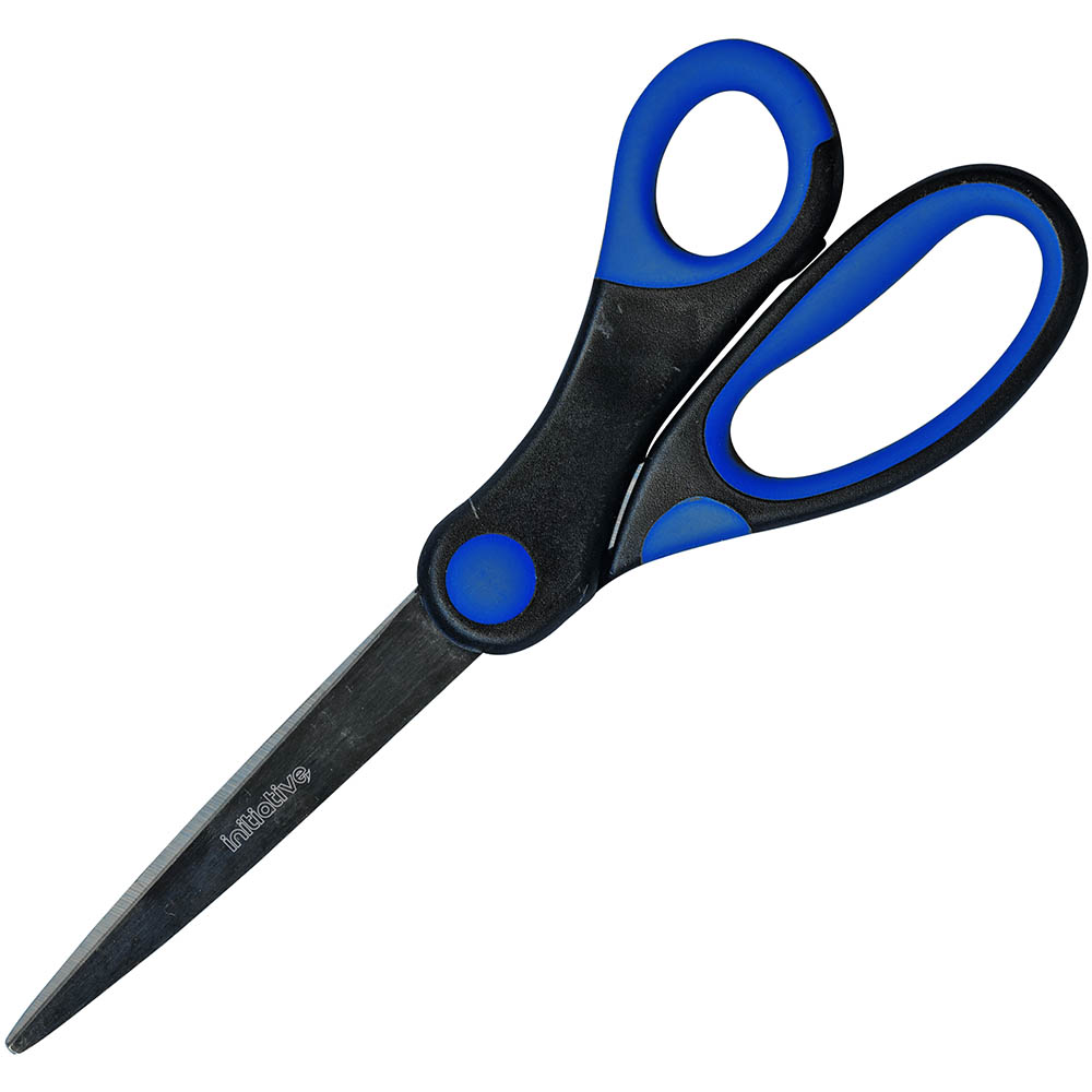 Image for INITIATIVE SOFT GRIP SCISSORS 205MM BLACK/BLUE from PaperChase Office National