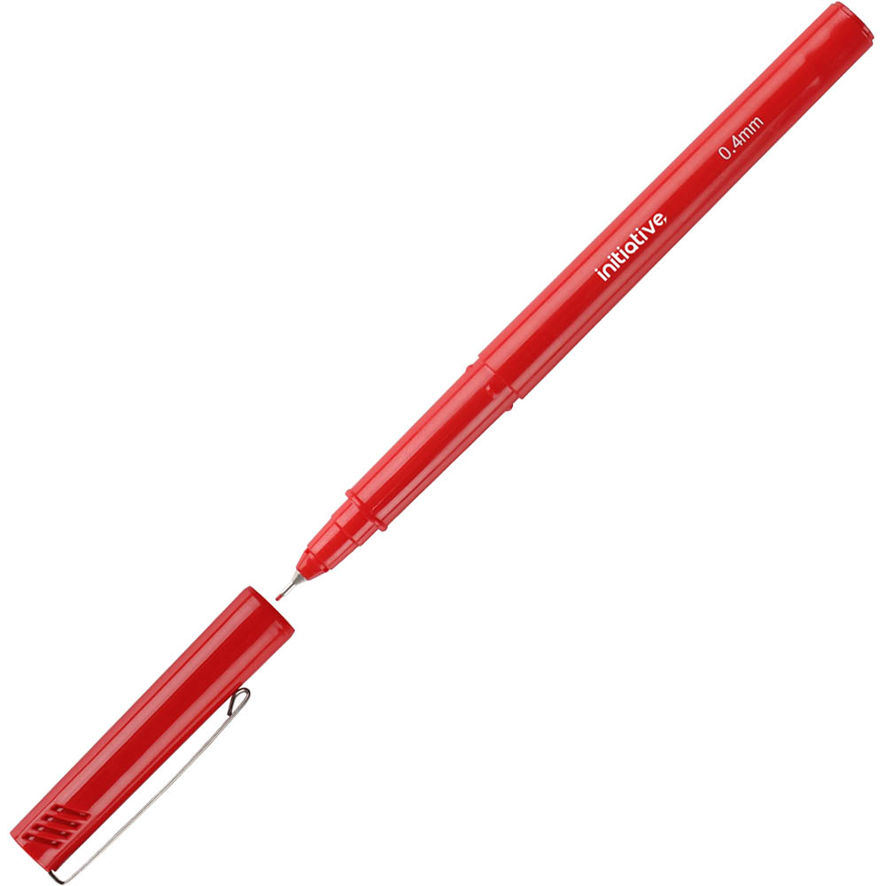 Image for INITIATIVE FINELINER PEN 0.4MM RED from Ezi Office Supplies Gold Coast Office National