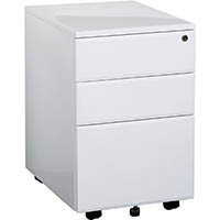 initiative mobile pedestal 3-drawer lockable 400 x 520 x 620mm white