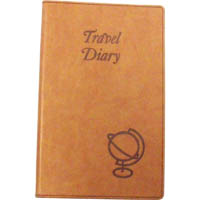 cumberland travel diary embossed pu cover 210 x 135mm tan
