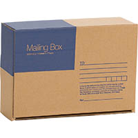 cumberland mailing box printed address fields 220 x 160 x 77mm brown