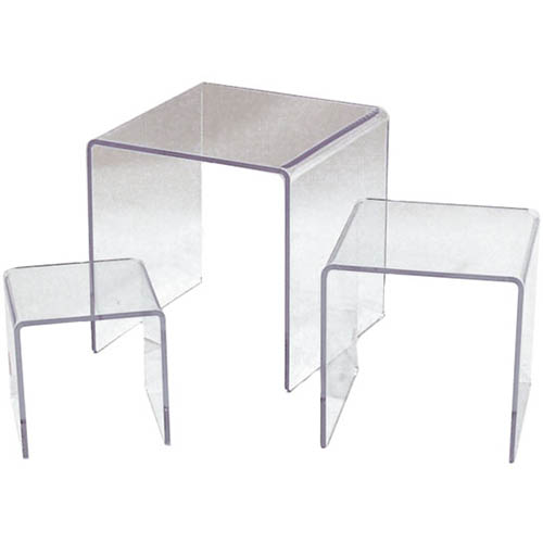 Image for DEFLECTO PRODUCT DISPLAY RISER CLEAR PACK 3 from Aztec Office National
