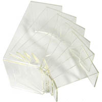 deflecto product display riser clear pack 6