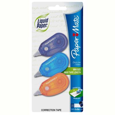 Image for LIQUID PAPER DRYLINE I-MINI CORRECTION TAPE 5MM X 6M PACK 3 from PaperChase Office National