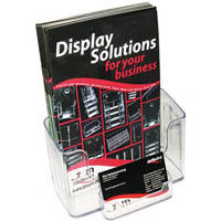 deflecto brochure holder with business card holder a5 clear