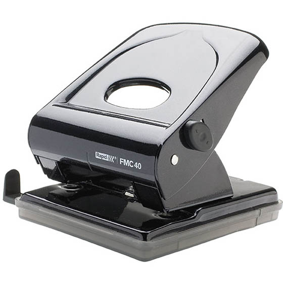 Image for RAPID FMC40 2 HOLE PUNCH BLACK from Aztec Office National