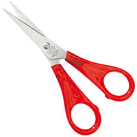 wedo school scissor stainless steel pointed tip with coloured abs handle 127mm
