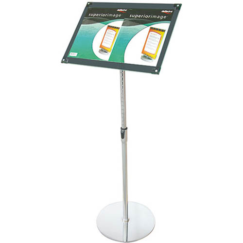 Image for DEFLECTO FOYER STAND MAGNETIC A3 BLACK/CHROME from PaperChase Office National
