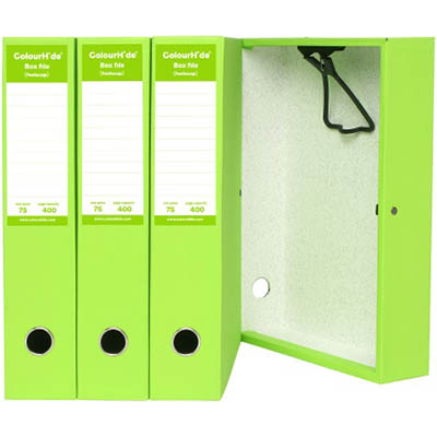 Image for COLOURHIDE BOX FILE FOOLSCAP GREEN from Darwin Business Machines Office National